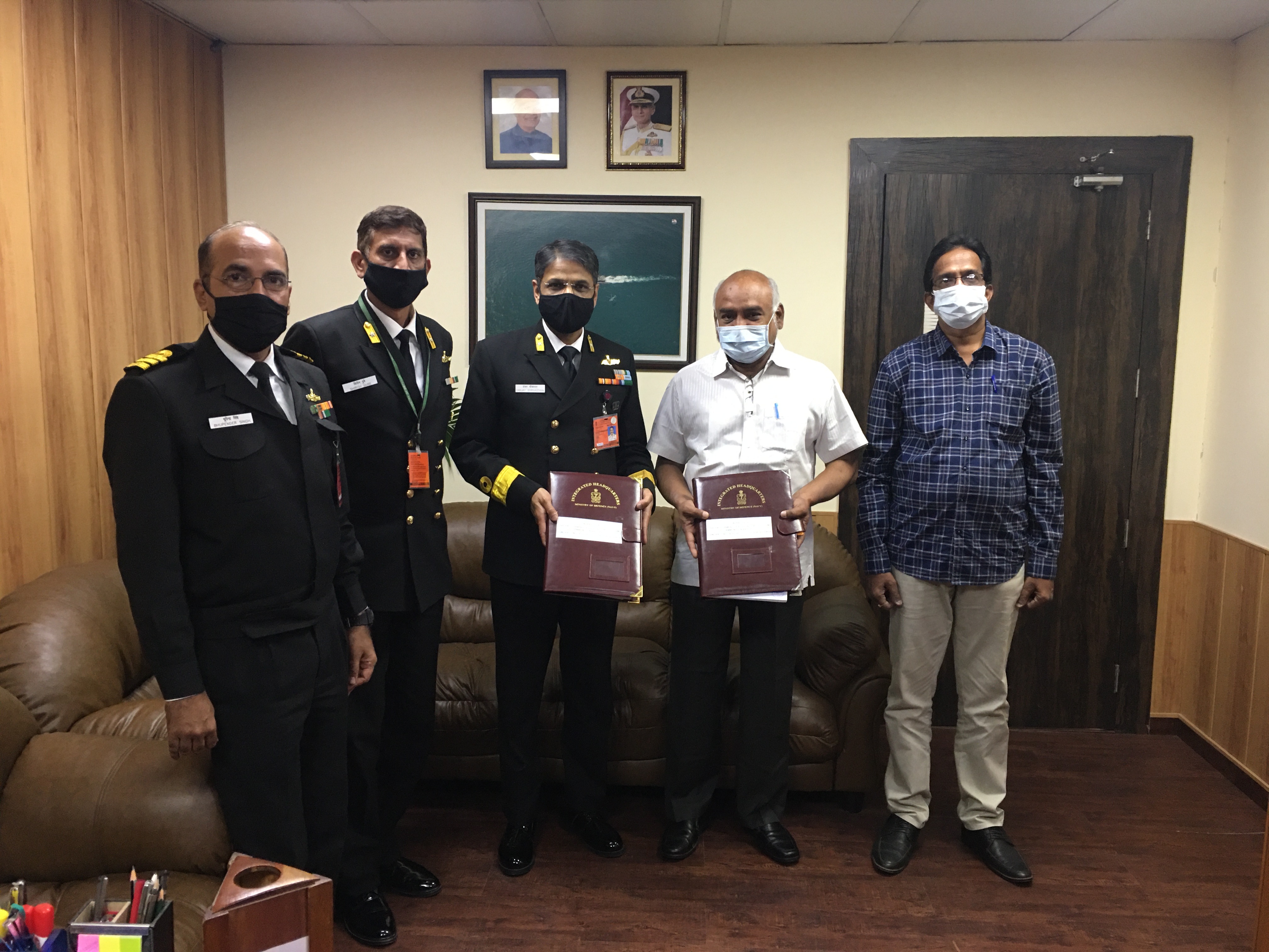 Contract Signing With M/S Secon, Visakhapatnam For Acquisition Of Eight Missile Cum Ammunition Barge For Indian Navy