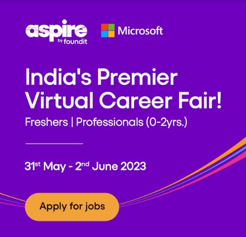 foundit and Microsoft Collaborate to Bridge the Gap Between Freshers and Recruiters with Aspire 2023 foundit and Microsoft Collaborate to Bridge the Gap Between Freshers and Recruiters with Aspire 2023