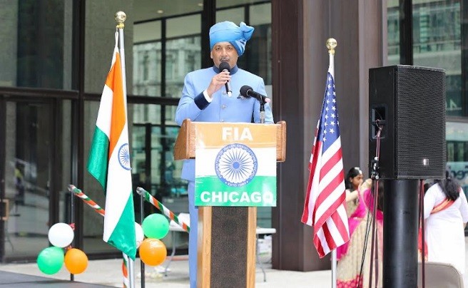 Sambhaji Raje Chhatrapati Celebrates 77th Independence Day of India with USA-based Indians in Chicago Sambhaji Raje Chhatrapati Celebrates 77th Independence Day of India with USA-based Indians in Chicago