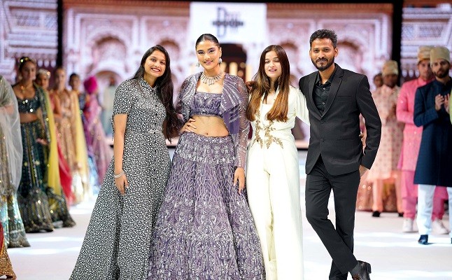 Bespokewala’s Adaa Collection Unveiled by Showstopper Saiee Manjrekar at the GMFL Runway Showcase in Dubai Bespokewala’s Adaa Collection Unveiled by Showstopper Saiee Manjrekar at the GMFL Runway Showcase in Dubai