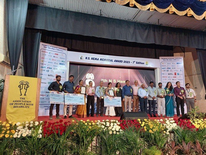 Saadhya Trust for Social Development Wins 7th NS Hema Memorial Award for ‘Outstanding NGO’ in the Disability Sector