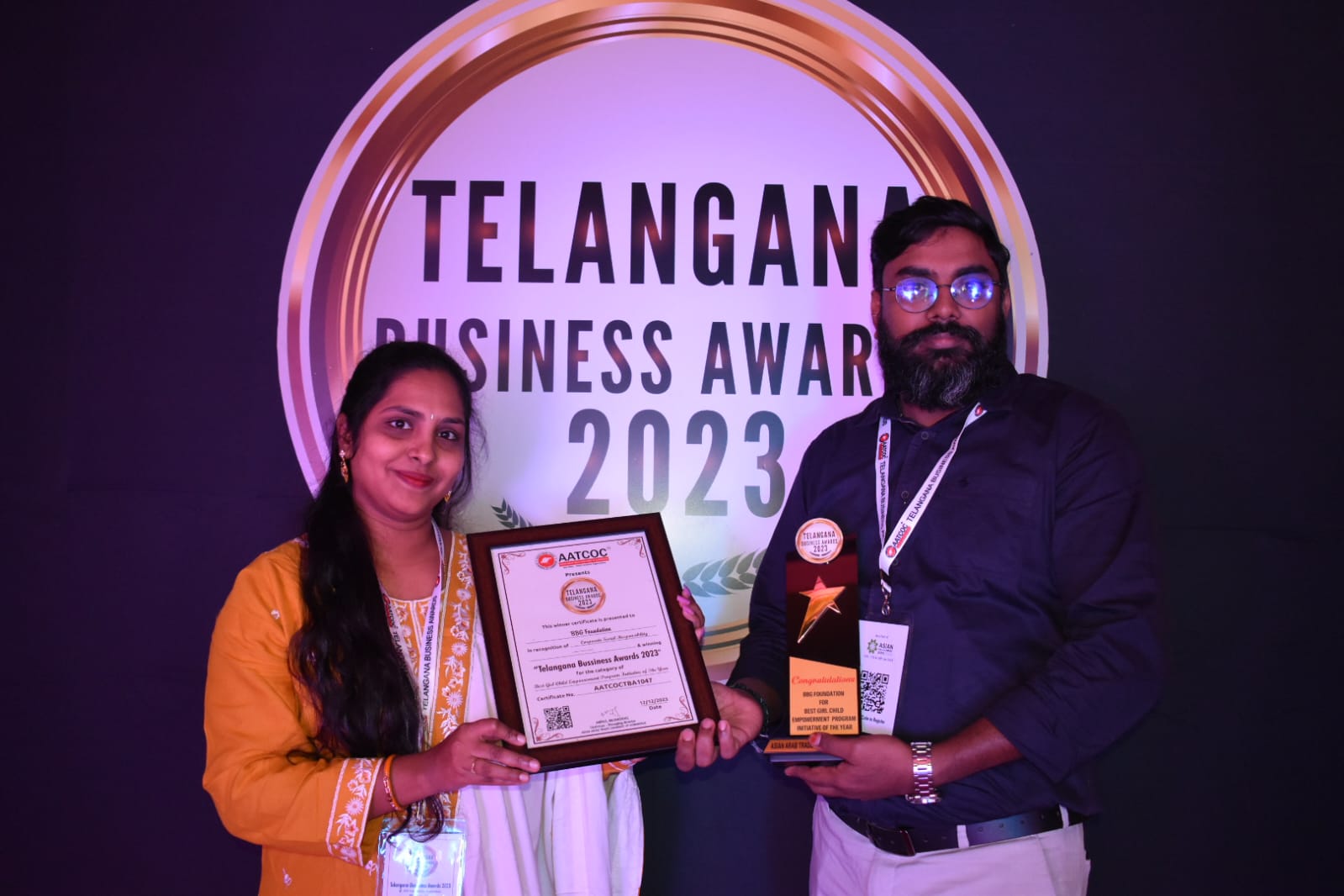 BBG Foundation Earns Prestigious Recognition as Winner of Telangana Business Awards for Outstanding Girl Child Empowerment Program BBG Foundation Earns Prestigious Recognition as Winner of Telangana Business Awards for Outstanding Girl Child Empowerment Program