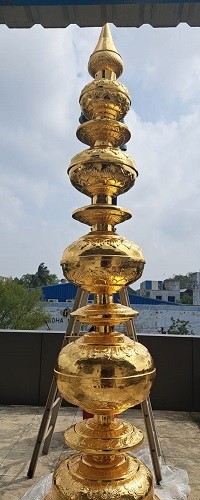 Chennai Based Smart Creations Installs the First Gold Plated Kalasam at Amawa Ram Mandir in Ayodhya Chennai Based Smart Creations Installs the First Gold Plated Kalasam at Amawa Ram Mandir in Ayodhya