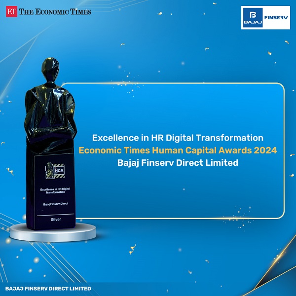 Bajaj Finserv Direct Awarded Silver at the Economic Times Human Capital Awards 2024 Bajaj Finserv Direct Awarded Silver at the Economic Times Human Capital Awards 2024