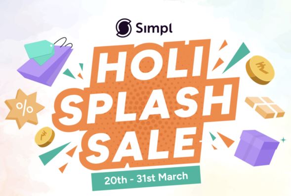 Simpl Announces Holi Splash Sale from March 20-31st on Products from Hundreds of D2C Brands Simpl Announces Holi Splash Sale from March 20-31st on Products from Hundreds of D2C Brands
