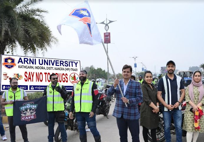 Arni University’s Two-Day Bike Rally Passes on Strong Messages – ‘Say NO to Drugs’ and Empower Women Arni University’s Two-Day Bike Rally Passes on Strong Messages – ‘Say NO to Drugs’ and Empower Women
