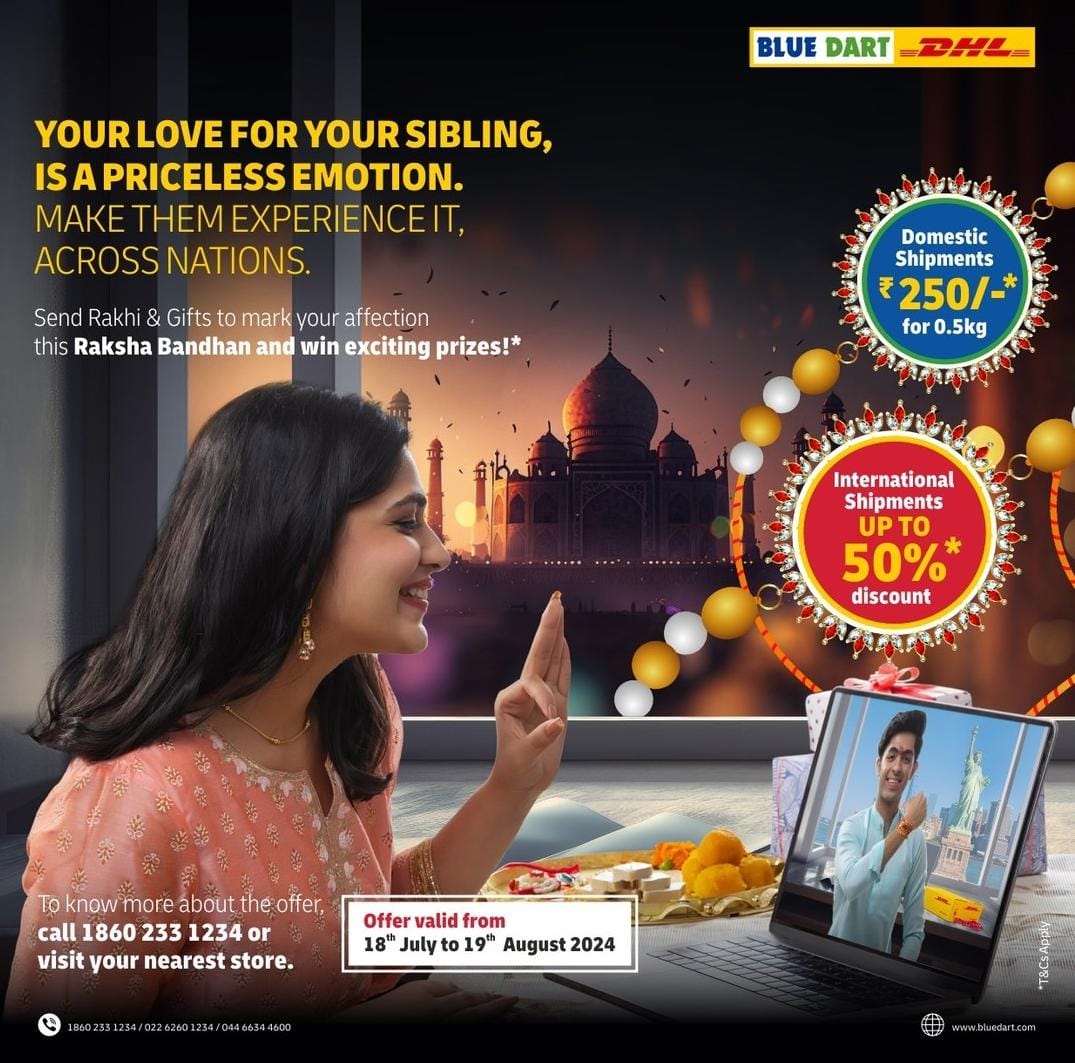 Blue Dart Announces ‘Rakhi Express Offers’ on Domestic and International Shipments Blue Dart Announces ‘Rakhi Express Offers’ on Domestic and International Shipments