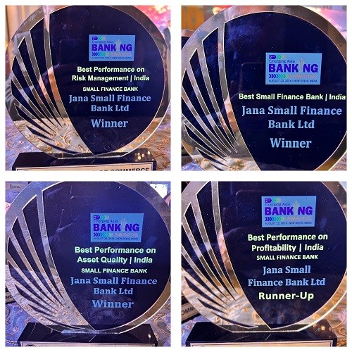Jana Small Finance Bank Sweeps 4 Awards at ICC Emerging Asia Banking Conclave Jana Small Finance Bank Sweeps 4 Awards at ICC Emerging Asia Banking Conclave