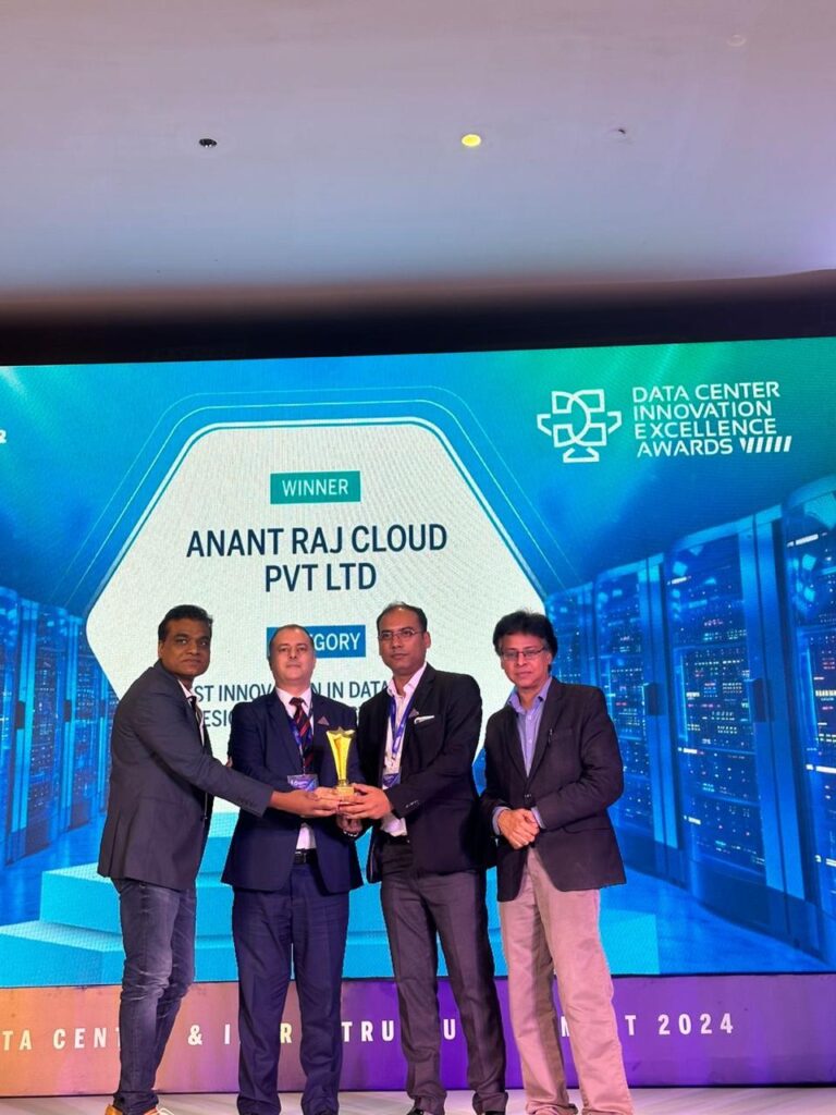 Anant Raj Cloud Wins Prestigious Award for ‘Best Innovation in Data Center Design and Infrastructure’ at Data Center Innovation Excellence Awards 2024 Anant Raj Cloud Wins Prestigious Award for ‘Best Innovation in Data Center Design and Infrastructure’ at Data Center Innovation Excellence Awards 2024