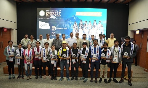 SRM University-AP Becomes the 1st Private University in India to Send a Student Expedition to Mt. Everest Base Camp SRM University-AP Becomes the 1st Private University in India to Send a Student Expedition to Mt. Everest Base Camp