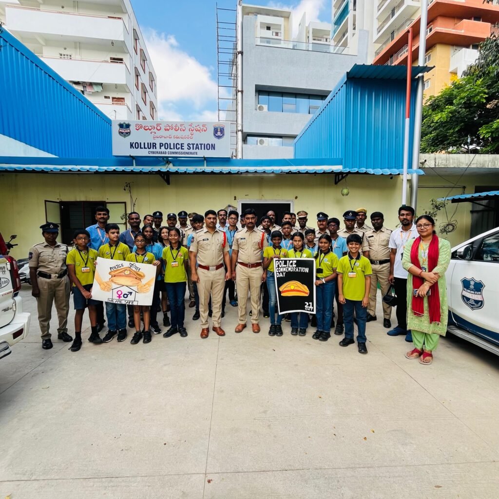 Manthan School Students Honor Police Officers with Handmade Cards on Police Commemoration Day Manthan School Students Honor Police Officers with Handmade Cards on Police Commemoration Day
