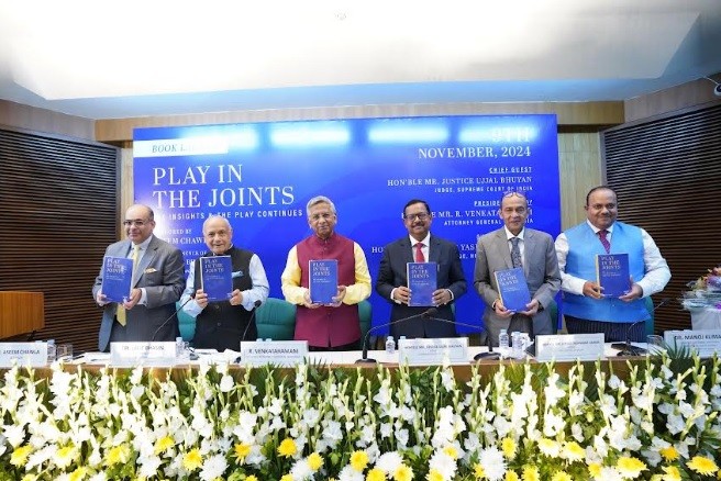 Book Release “Play in The Joints: Tax Insights & The Play Continues” by HMJ Ujjal Bhuyan, Mr R Venkataramani, Attorney General & HMJ Yashwant Varma, on Nov. 9, 2024 Book Release “Play in The Joints: Tax Insights & The Play Continues” by HMJ Ujjal Bhuyan, Mr R Venkataramani, Attorney General & HMJ Yashwant Varma, on Nov. 9, 2024