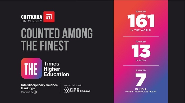 Global Recognition for Chitkara University in Times Higher Education Interdisciplinary Science Rankings 2025 Global Recognition for Chitkara University in Times Higher Education Interdisciplinary Science Rankings 2025