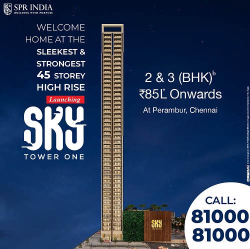 SPR India Launches Sky Tower 1, a Premium 45-Storey High-Rise Residential Tower in Perambur SPR India Launches Sky Tower 1, a Premium 45-Storey High-Rise Residential Tower in Perambur
