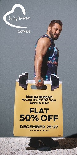 Celebrate ‘Bhai ka Budday’ with Salman Khan: Last Two Days to Enjoy Flat 50 Percent Off on Being Human Clothing Celebrate ‘Bhai ka Budday’ with Salman Khan: Last Two Days to Enjoy Flat 50 Percent Off on Being Human Clothing