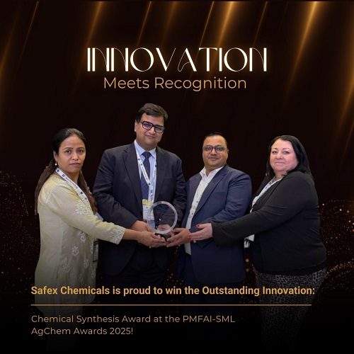 Safex Chemicals Wins Prestigious Innovation Award at PMFAI Annual AgChem Awards 2025 Safex Chemicals Wins Prestigious Innovation Award at PMFAI Annual AgChem Awards 2025