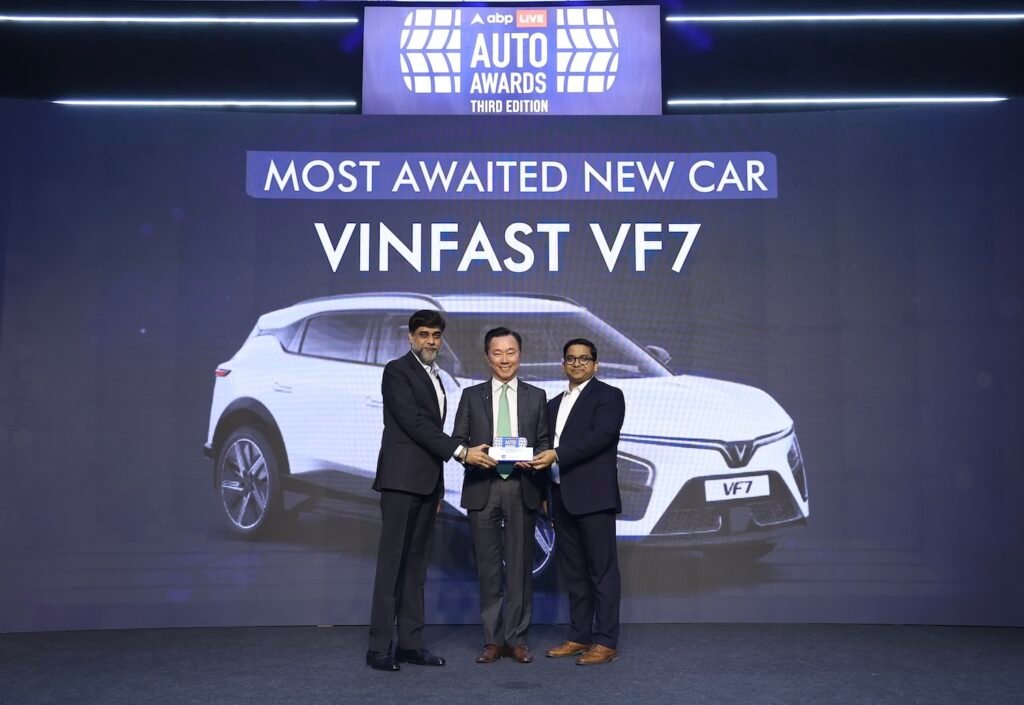 Vinfast VF 7 Electric SUV Honoured with ‘Most Awaited New Car’ Award in india Vinfast VF 7 Electric SUV Honoured with ‘Most Awaited New Car’ Award in india