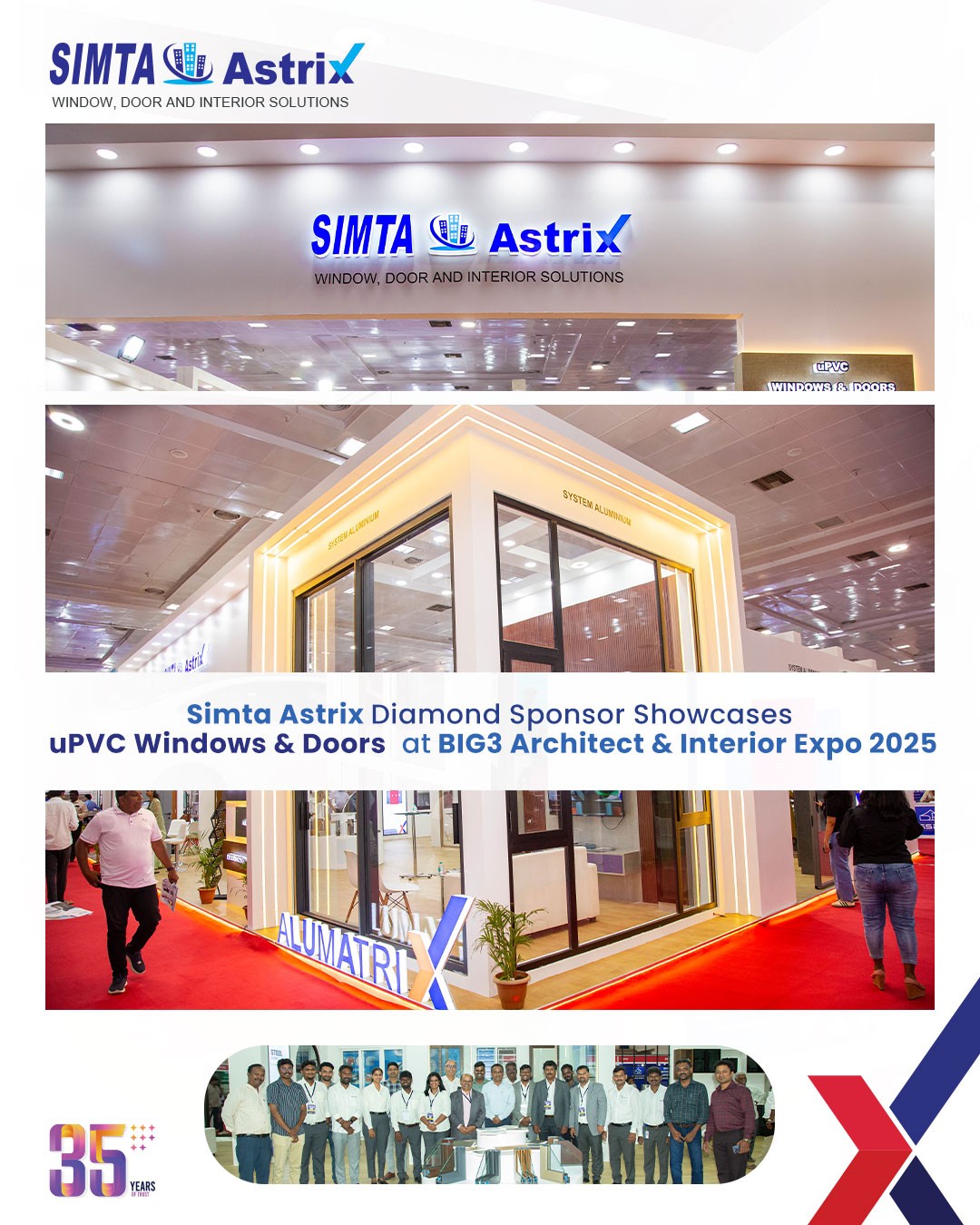 Simta Astrix (Diamond Sponsor) Showcases uPVC Windows & Doors at BIG3 Exhibitions 2025 Simta Astrix (Diamond Sponsor) Showcases uPVC Windows & Doors at BIG3 Exhibitions 2025
