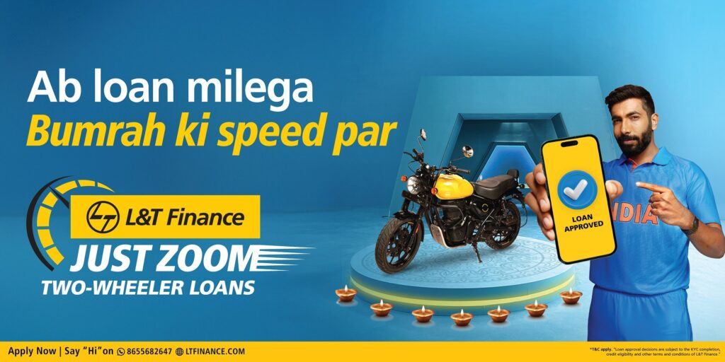 L&T Finance Ltd. Unveils TV Commercial ‘Just Zoom Two-wheeler Loans’ with Jasprit Bumrah