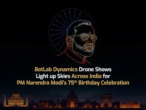 Drone Show Lights Up Skies Across India for PM Narendra Modi’s 75th Birthday Celebration