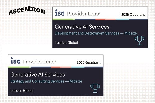 Ascendion Recognized as a Global Leader in the ISG Provider Lens® for Generative AI Services 2025 Ascendion Recognized as a Global Leader in the ISG Provider Lens® for Generative AI Services 2025