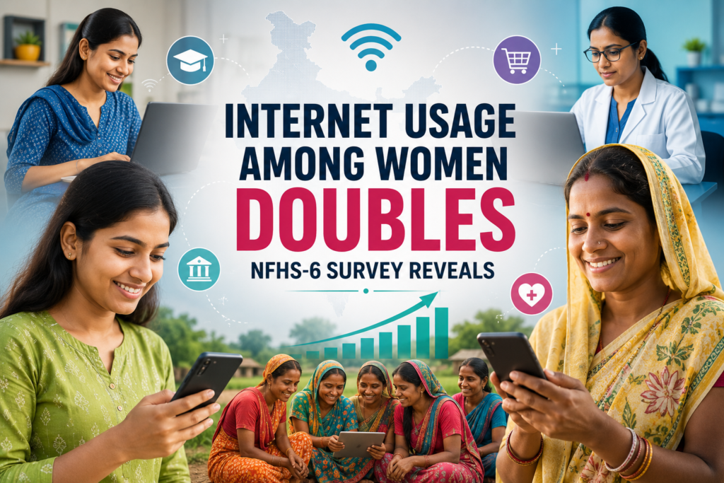 Internet Usage Among Indian Women Doubles, NFHS-6 Survey Reveals