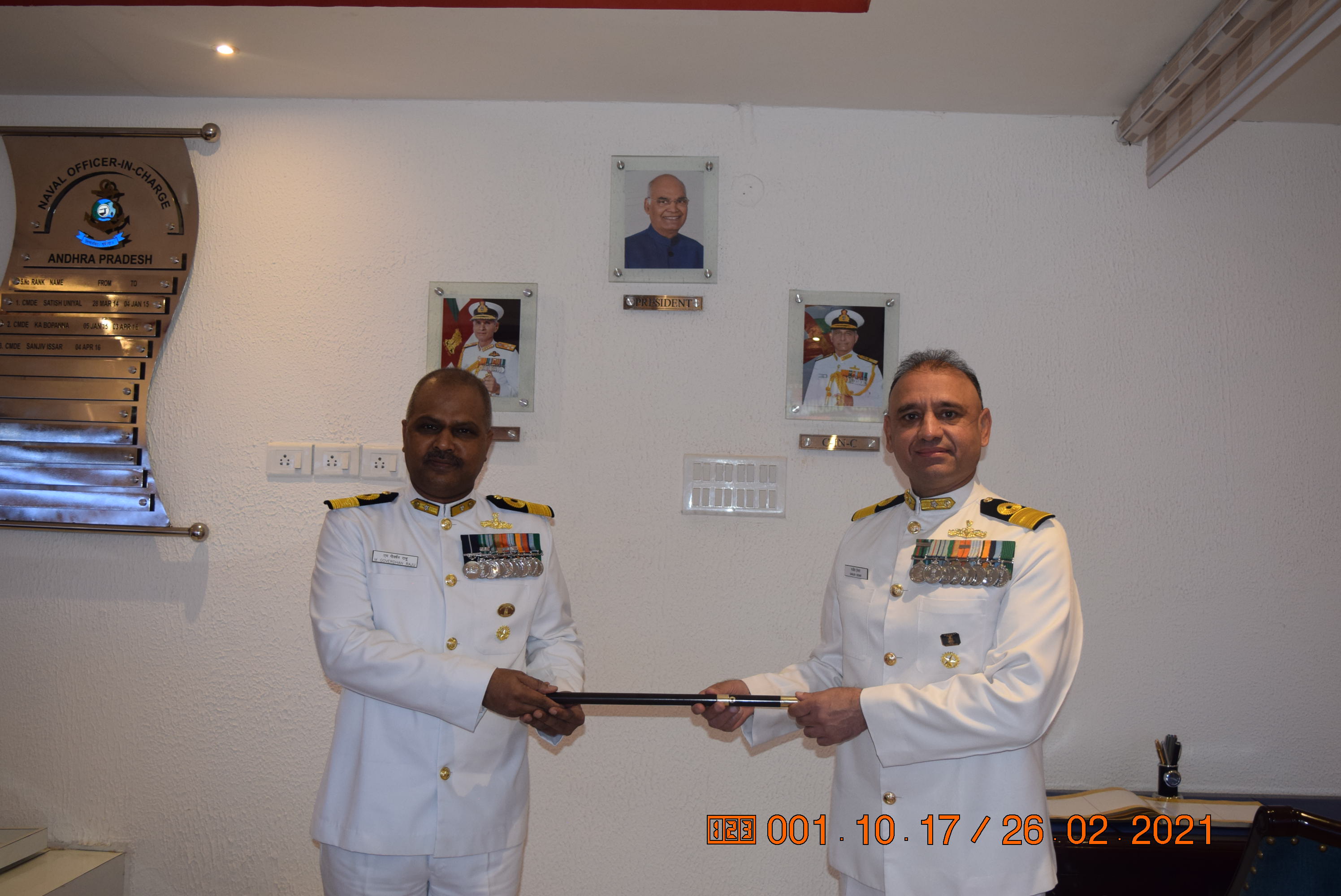 Commodore Mahadevu Goverdhan Raju, NM takes over as Naval Officer-In-Charge (Andhra Pradesh) Commodore Mahadevu Goverdhan Raju, NM takes over as Naval Officer-In-Charge (Andhra Pradesh)