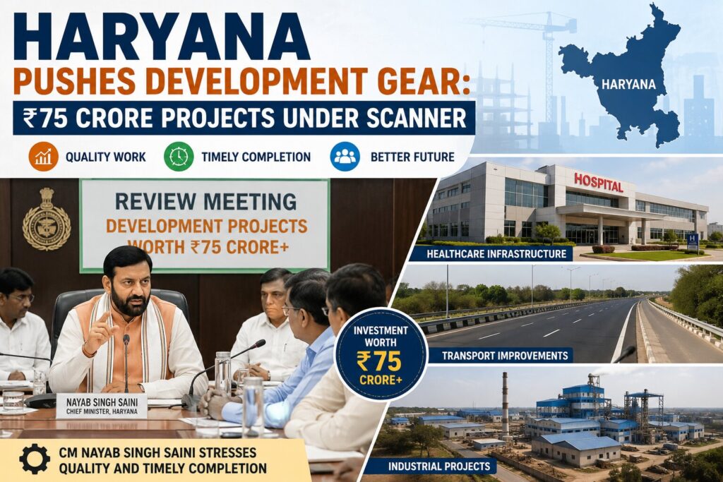 Haryana Govt Reviews ₹75 Crore+ Projects, Stresses Timely Completion