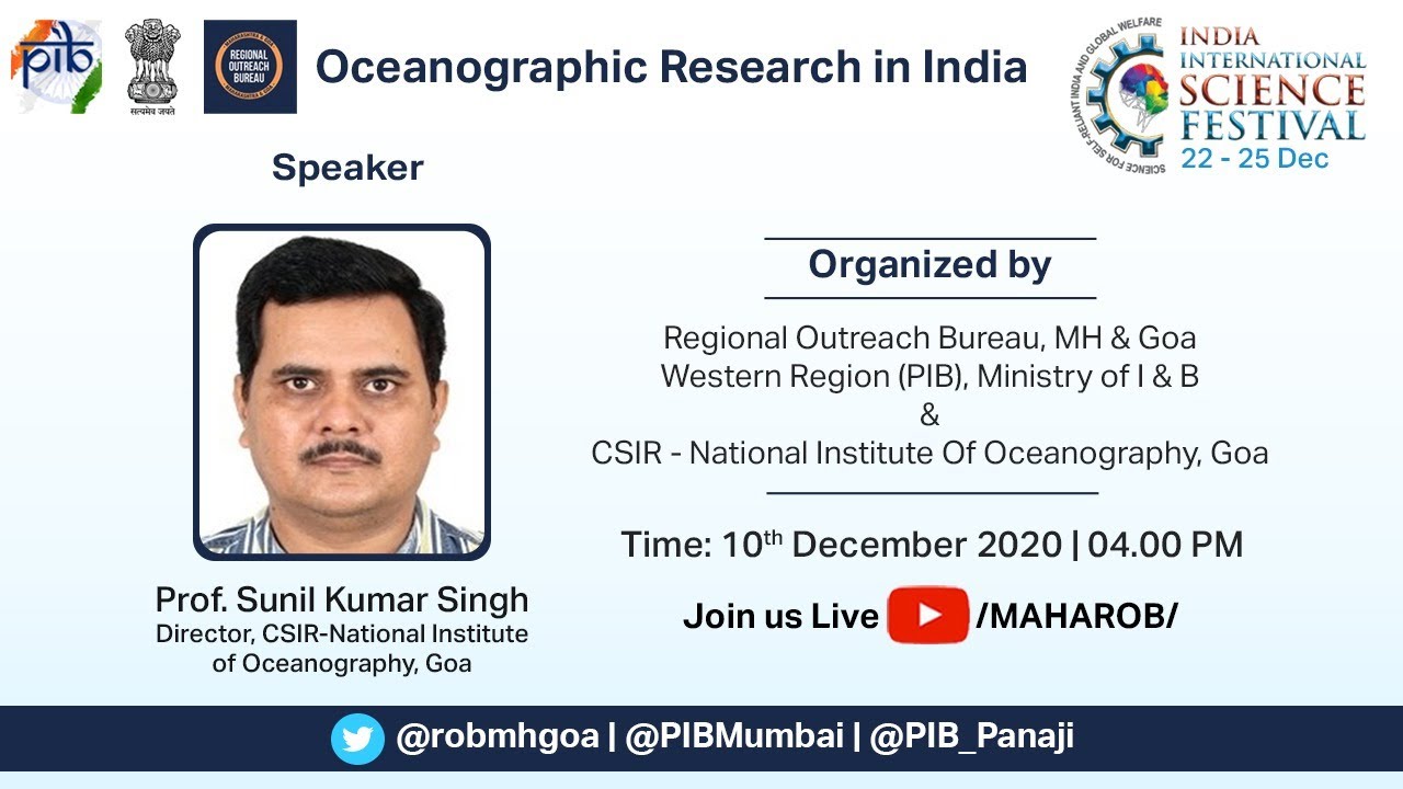 IISF Webinar highlights societal contribution of Oceanographic Research IISF Webinar highlights societal contribution of Oceanographic Research