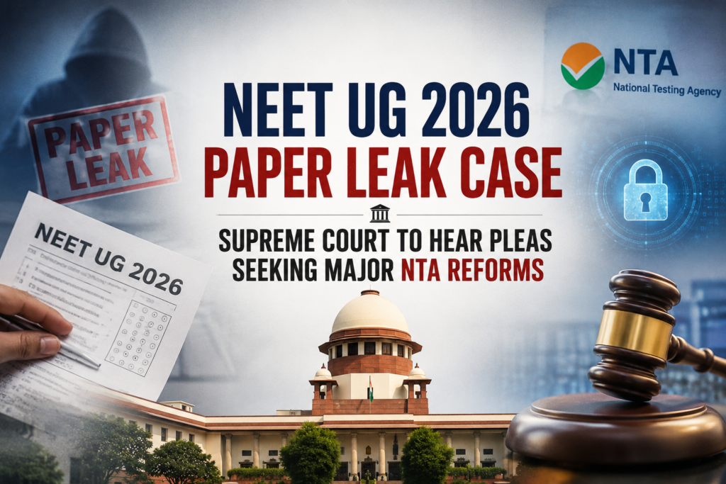 NEET UG 2026 Paper Leak Case: Supreme Court to Hear Pleas Seeking Major NTA Reforms