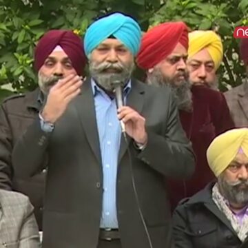 Press Conference by Sukhbir Singh Badal and Harsimrat Kaur Badal in Delhi