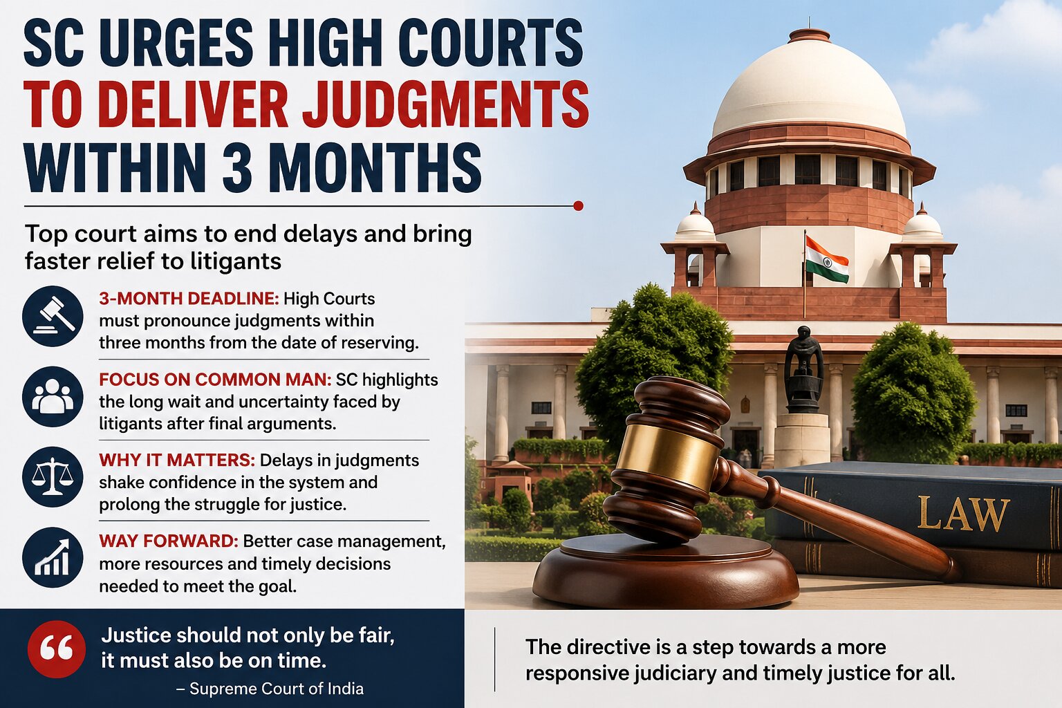 SC 3 MONTHS When Justice Speaks on Time: SC Sets 3-Month Rule