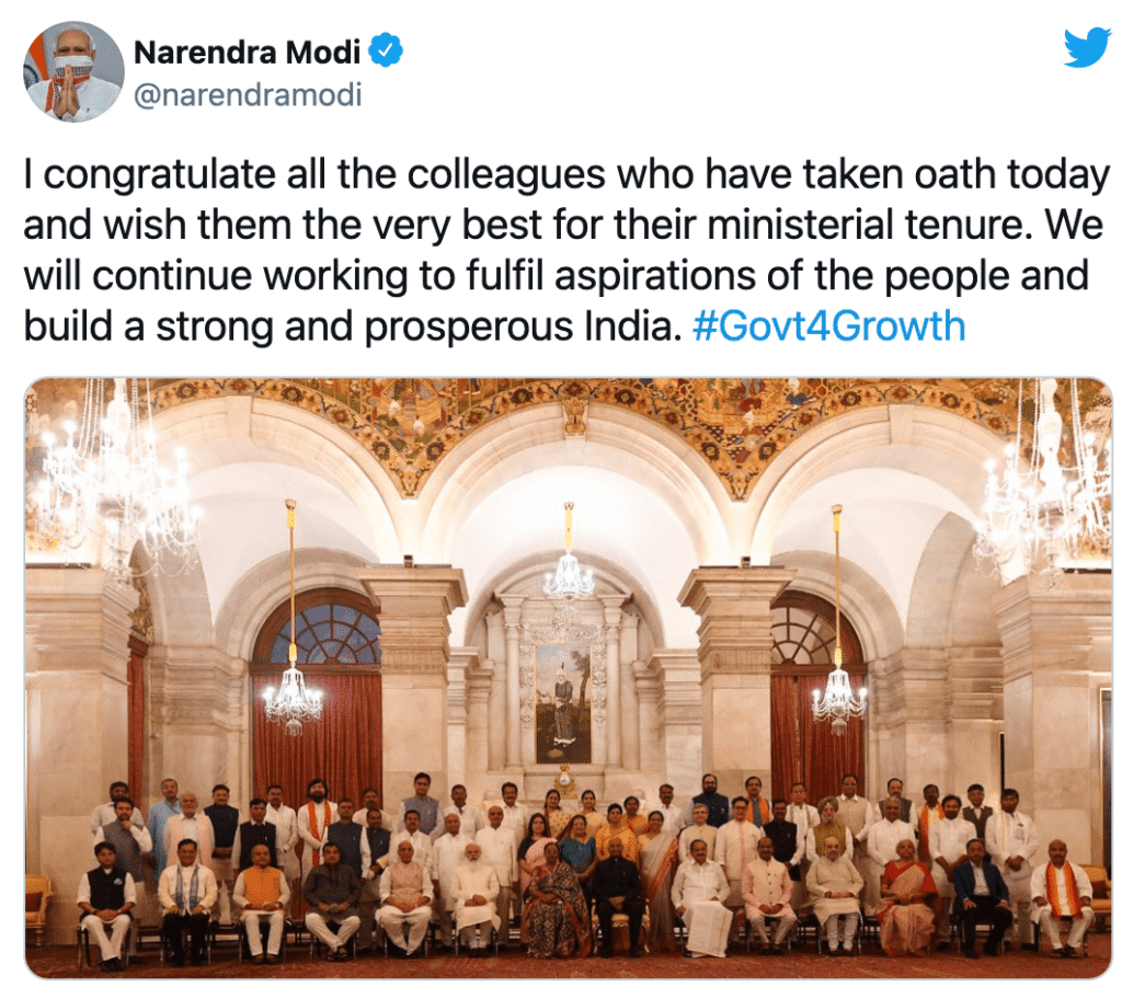 PM congratulates all those inducted into the Council of Ministers PM congratulates all those inducted into the Council of Ministers