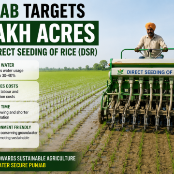 Punjab Targets 5 Lakh Acres Under Direct Seeding of Rice (DSR)