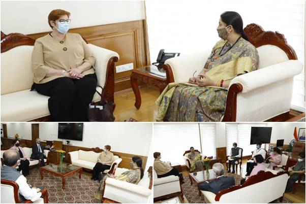 Union Minister for Women and Child Development Smt Smriti Zubin Irani meets Union Minister for Women and Child Development Smt Smriti Zubin Irani meets