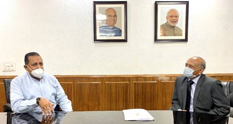 Lieutenant Governor R K Mathur calls on Union Minister Dr Jitendra Singh Lieutenant Governor R K Mathur calls on Union Minister Dr Jitendra Singh