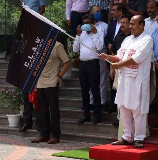 Union Minister for Social Justice and Empowerment Dr. Virendra Kumar flags Union Minister for Social Justice and Empowerment Dr. Virendra Kumar flags