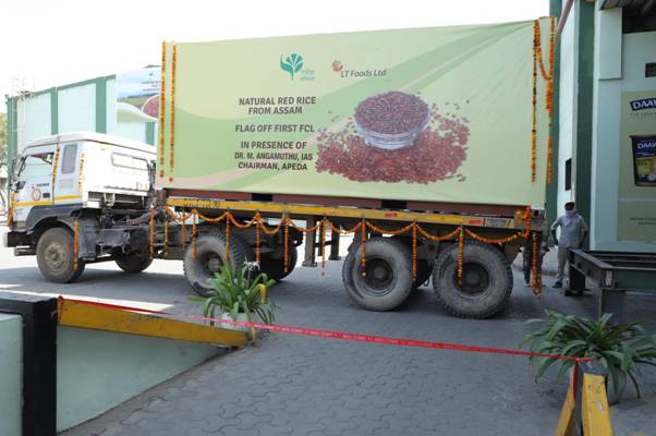 First export consignments of ‘red rice’ from Assam to the USA flagged off First export consignments of ‘red rice’ from Assam to the USA flagged off