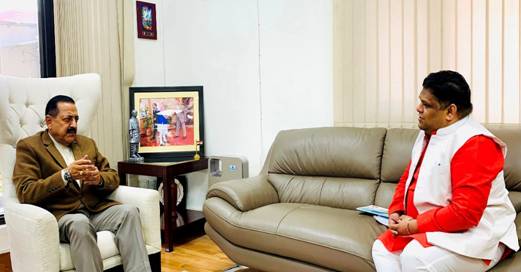 Chairman, NCPCR Priyank Kanoongo calls on Union Minister Dr. Jitendra Singh Chairman, NCPCR Priyank Kanoongo calls on Union Minister Dr. Jitendra Singh