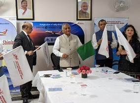 MoS for Civil Aviation Gen. Dr. V.K Singh (Retd.) inaugurates direct flight between Delhi to Shimla