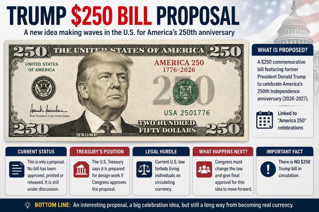 trump A Bold Currency Idea: The $250 Trump Bill Proposal