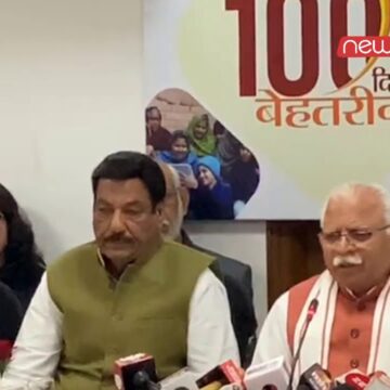 मुख्यमंत्री मनोहर लाल खट्टर ने गिनाई सरकार की उपलब्धियां। मुख्यमंत्री मनोहर लाल खट्टर ने गिनाई सरकार की उपलब्धियां।