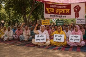 Hunger Strike Intensifies in Hisar's Chanot Village as Residents Demand Action