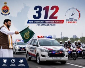 Haryana Strengthens Public Safety Network with 312 New Police Response Vehicles
