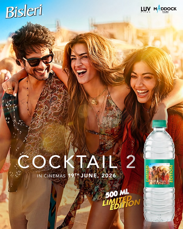 Bisleri Launches Limited-Edition Cocktail 2 Bottles Featuring Shahid Kapoor, Kriti Sanon and Rashmika Mandanna Bisleri Launches Limited-Edition Cocktail 2 Bottles Featuring Shahid Kapoor, Kriti Sanon and Rashmika Mandanna