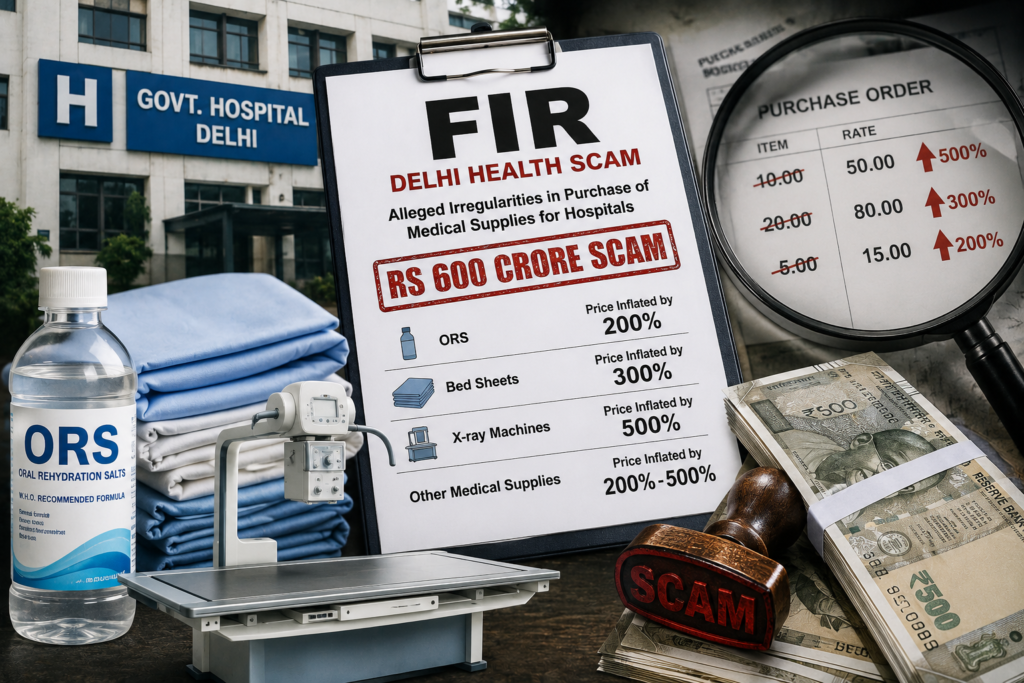 ₹600 Crore Delhi Health Scam: FIR Alleges Massive Price Inflation in Hospital Purchases