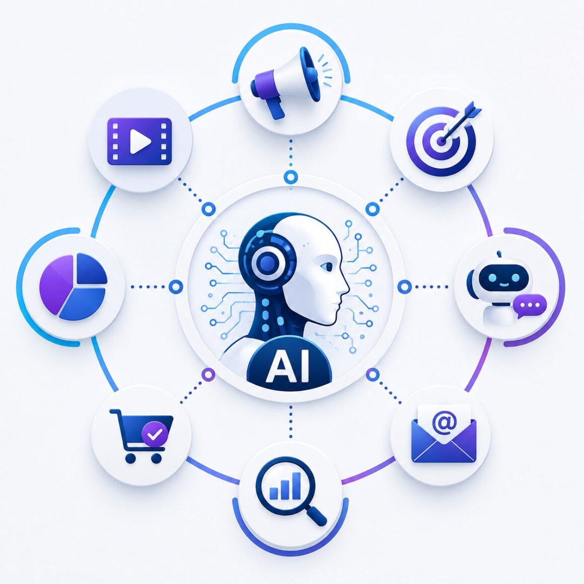 AI technology icons
