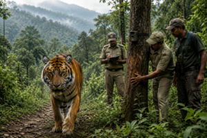 Rare camera-trap footage confirms the presence of a Bengal Tiger in Sirmaur district, prompting enhanced wildlife monitoring and renewed focus on habitat connectivity.