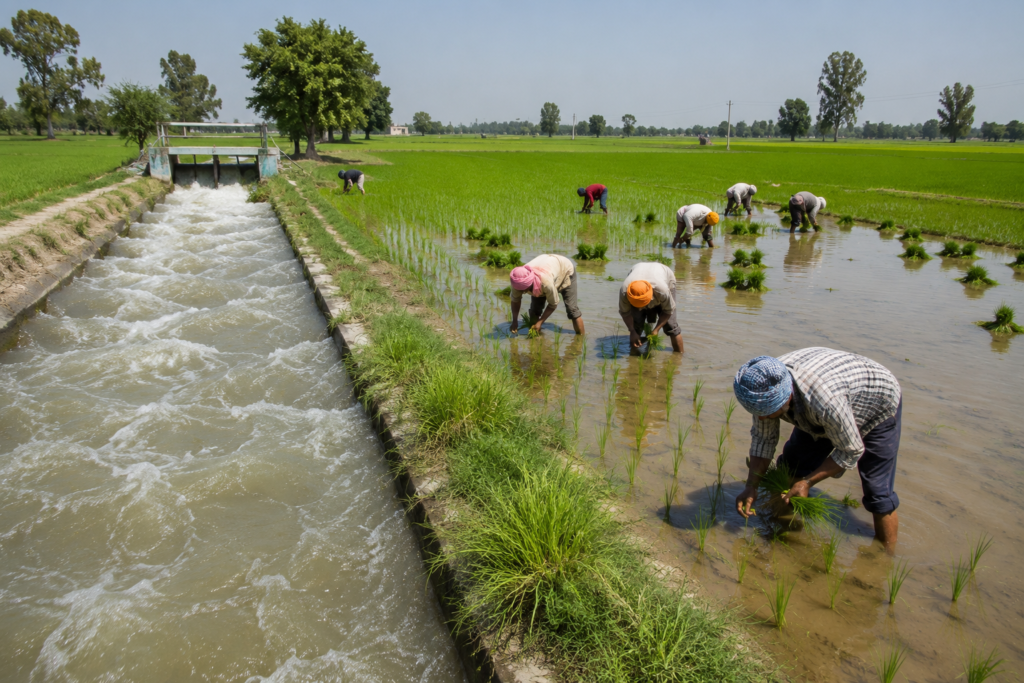 Punjab Canals Run Full as Paddy Transplantation Gains Momentum