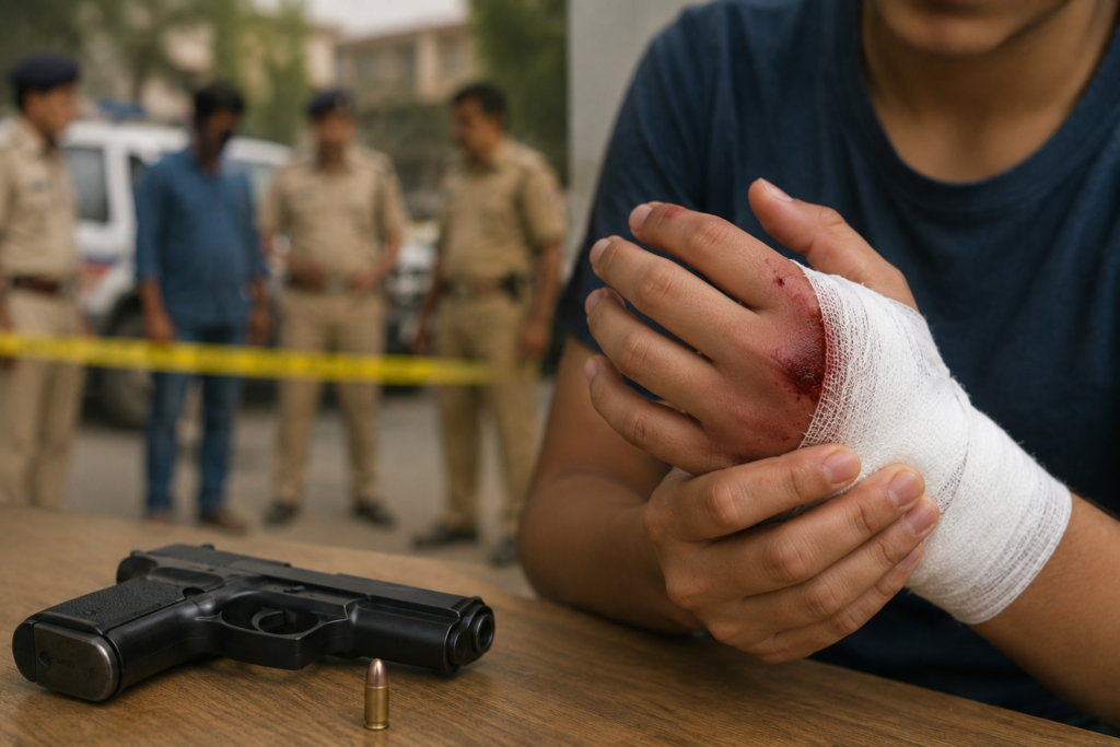 Chandigarh Minor Injured by Accidental Gunshot; Probe Reveals Pistol Fired While Handling Boy initially claimed unknown person opened fire, but police investigation points to accidental discharge of pistol